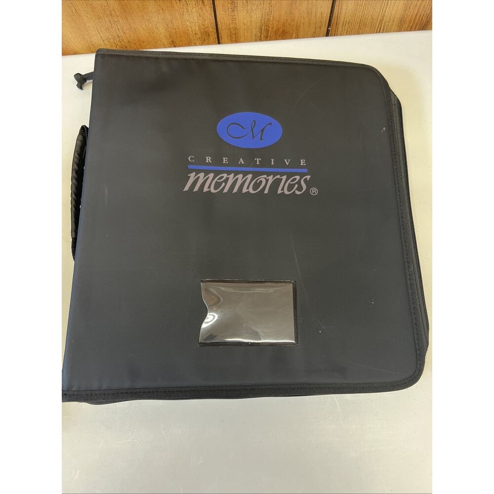 Creative Memories Black Binder Dividers Zipper Closure With 3 Pages Accessories